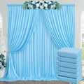 30ft x 10ft Baby Blue Backdrop Curtains for Parties, 6 Panels 5ftx10ft Thick Fabric Wedding Drapes Curtains