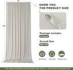 30ft x 10ft Beige Backdrop Drapes for Wedding Parties, 6 Panels Wrinkle-Free Polyester Fabric Background, alternate view 4