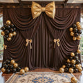 30ft x 10ft Brown Backdrop Curtains, Brown Drapes for Backdrop Fabric in 30 ft X 10 ft(6 Panels 5ft X 10ft) in
