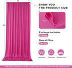 30ft x 10ft Fuchsia Backdrop Drapes for Wedding Parties, 6 Panels Wrinkle-Free Polyester Fabric Background, alternate view 4