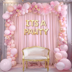 30ft x 10ft Peach Pink Backdrop Curtains, Wrinkle-Free Sheer Chiffon Fabric Photo Backdrop Drapes for Wedding, alternate view