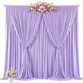30ft x 10ft Purple Backdrop Curtains, Lavender Lilac Drapes Backdrop Fabric in 30 ft X 10 ft(6 Panels 5ft X