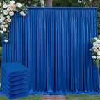 30ft x 10ft Wrinkle Free Royal Blue Backdrop Curtain for Party, Polyester Royal Blue Photo Backdrop Drapes 6