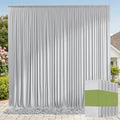 30ft x 10ft Wrinkle Free Silver Backdrop Curtain for Parties, Thick Fabric Backdrop Drapes for Wedding Space