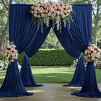 30ftx10ft Navy Blue Backdrop Curtains for Parties Wrinkle Free 6 Panels Navy Photo Backdrop Drapes Back Drop, alternate view