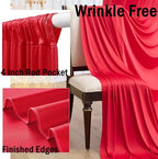 30ftx10ft Red Backdrop Curtains for Parties, Wrinkle Free 6 Panels 5x10ft Silky Photo Backdrop Drapes Back Drop, alternate