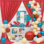 30ftx10ft Wrinkle Free Red Backdrop Curtains for Parties, 6 Panels 5x10ft Silky Polyester Photo Backdrop Drapes, alternate