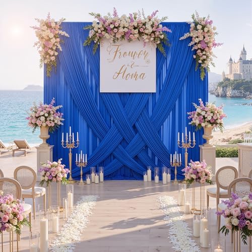 30ftx10ft Wrinkle Free Royal Blue Backdrop Curtains for Party Background, Silky Polyester Photo Backdrop Drapes, alternate