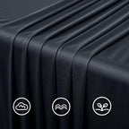 30FTx12FT Black Backdrop Curtains for Wedding Party, Birthday and Halloween in W5' x H12'(6 panels) in black, alternate view