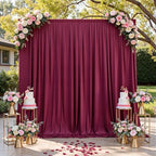 30ftx12ft Burgundy Backdrop Curtains for Parties, Wrinkle Free Polyester Burgundy Photo Backdrop Drapes 6 Panels, alternate