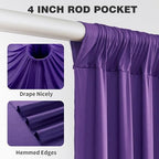 30ftx12ft Purple Backdrop Curtains for Parties, Wrinkle Free Polyester Photo Backdrop Drapes 6 Panels 12 ft Long, alternate