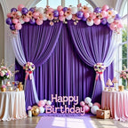 30ftx12ft Purple Backdrop Curtains for Parties, Wrinkle Free Polyester Photo Backdrop Drapes 6 Panels 12 ft Long, alternate