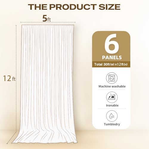 30ftx12ft Purple Backdrop Curtains for Parties, Wrinkle Free Polyester Photo Backdrop Drapes 6 Panels 12 ft Long, alternate