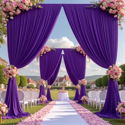 30ftx12ft Purple Backdrop Curtains for Parties, Wrinkle Free Polyester Photo Backdrop Drapes 6 Panels 12 ft Long, alternate