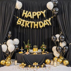 30ftx12ft Wrinkle Free Black Backdrop Curtains for Parties, 6 Panels 5x12FT Long Silky Polyester Black Photo, alternate view