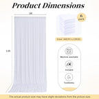 30ftx12ft Wrinkle Free White Backdrop Curtains for Parties, 6 Panels 5x12FT Long Silky Polyester White Photo, alternate view