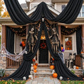 30FTx14FT Black Backdrop Curtains for Wedding Party, Birthday and Halloween in W5' x H14'(6 panels) in black