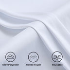 30FTx14FT White Backdrop Curtains for Wedding Party, Birthday and Labor Day in W5' x H14'(6 panels) in White, alternate view