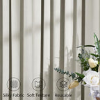30ftx15ft Beige Backdrop Curtains for Parties, Wrinkle Free Polyester Beige Photo Backdrop Drapes 6 Panels 15 ft, alternate