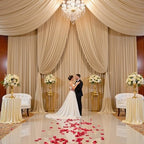 30ftx15ft Champagne Backdrop Curtains for Parties, Wrinkle Free Polyester Photo Backdrop Drapes 6 Panels 15 ft, alternate