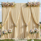 30ftx15ft Champagne Backdrop Curtains for Parties, Wrinkle Free Polyester Photo Backdrop Drapes 6 Panels 15 ft, alternate