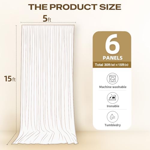 30ftx15ft Hunter Green Backdrop Curtains for Parties, Wrinkle Free Polyester Hunter Green Photo Backdrop Drapes, alternate