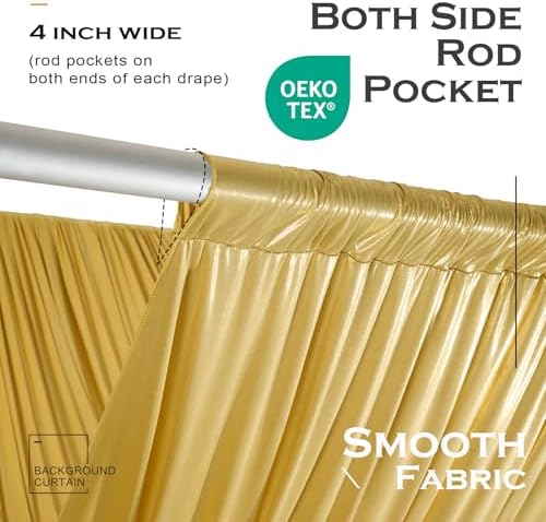 30ftx40ft Gold Ceiling Curtain for Wedding Parties, alternate view 3