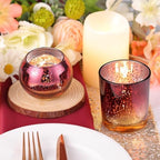 30pcs Assorted Burgundy Votive Candle Holders, Large Mercury Votives in Burgundy and Gold, alternate view 5