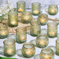 30pcs Assorted Green Votive Candle Holders Bulk, Fall Baby Wedding Shower Decorations, Tealight Candle Holder