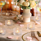30Pcs Clear Votive Candle Holders, Tealight Candle Holder Glass for Wedding Decorations, Polka Dot Glass Candle, alternate