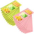 30pcs Pink Green 3 Section Serving Tray 15 x 7 in Plastic in Green
