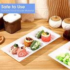 30pcs White 3 Section Serving Tray 15 x 7 in Plastic in White, alternate view 4