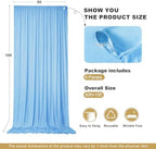 30x10ft Baby Blue Backdrop Curtains for Parties, 6 Panels 5x10ft Wrinkle-Free Polyester Background Curtains for, alternate