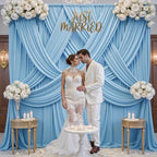 30x10ft Baby Blue Backdrop Curtains for Parties, 6 Panels 5x10ft Wrinkle-Free Polyester Background Curtains for, alternate