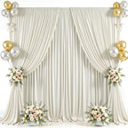 30x10ft Beige Backdrop Curtain for Parties Wrinkle Free Fabric Backdrop Curtain Wedding Photo Backdrop Drapes, alternate view