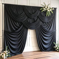 30x10ft Black Backdrop Curtain Wrinkle Free Photo Backdrop Drapes for Wedding Party Birthday Baby Shower