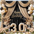 30x10ft Black Backdrop Curtains for Parties, 6 Panels 5x10ft Wrinkle-Free Polyester Background Curtains for, alternate view 3