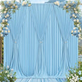 30x10ft Blue Backdrop Curtain Panels for Parties - Wrinkle Free Polyester Photo Curtain Backdrop Wedding Back