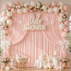 30x10ft Blush Pink Backdrop Curtain Panels for Parties - Wrinkle Free Polyester Photo Curtain Backdrop Wedding, alternate