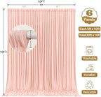 30x10ft Blush Pink Backdrop Curtain Panels for Parties - Wrinkle Free Polyester Photo Curtain Backdrop Wedding, alternate