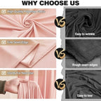30x10ft Blush Pink Backdrop Curtain Panels for Parties - Wrinkle Free Polyester Photo Curtain Backdrop Wedding, alternate