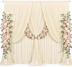 30x10ft Champagne Backdrop Curtain for Parties Wrinkle Free Fabric Backdrop Curtain Wedding Photo Backdrop