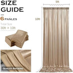 30x10FT Champagne Sequin Backdrop Curtains Wrinkle Free Drapes for Wedding in 30x10FT, alternate view 4