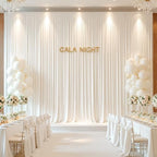 30x10ft Cream Backdrop Curtain Panels for Parties - Wrinkle Free Polyester Photo Curtain Backdrop Wedding Back, alternate