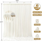 30x10ft Cream Backdrop Curtain Panels for Parties - Wrinkle Free Polyester Photo Curtain Backdrop Wedding Back, alternate