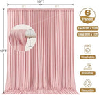 30x10ft Dusty Rose Backdrop Curtain Panels for Parties - Wrinkle Free Polyester Photo Curtain Backdrop Wedding, alternate