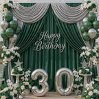 30x10ft Hunter Green Backdrop Curtains for Parties, 6 Panels 5x10ft Wrinkle-Free Polyester Background Curtains, alternate