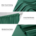 30x10ft Hunter Green Backdrop Curtains for Parties, 6 Panels 5x10ft Wrinkle-Free Polyester Background Curtains, alternate