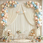30x10ft Ivory Backdrop Curtain Panels for Parties - Wrinkle Free Polyester Photo Curtain Backdrop Wedding Back, alternate