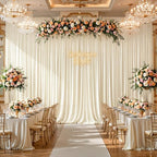 30x10ft Ivory Backdrop Curtain Panels for Parties - Wrinkle Free Polyester Photo Curtain Backdrop Wedding Back, alternate